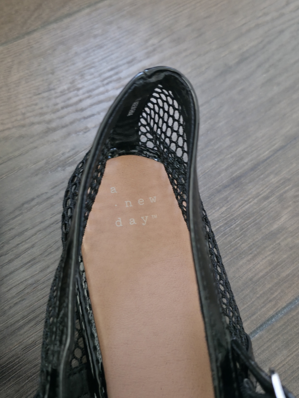 A New Day Black Mesh Mary Jane Flats - Sleek Women's Shoes - Picture 3 of 4